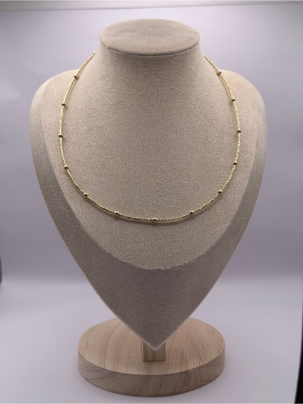 Beaded Choker - Gold Plated 14K